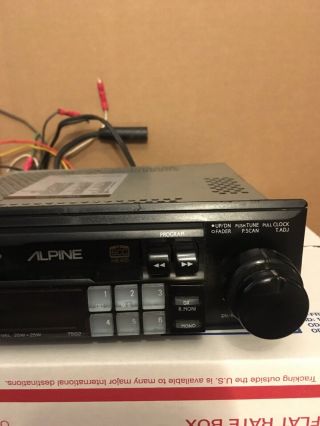 Alpine 7502 Car Am/fm Cassette Shaft Radio Vintage Headunit RCA pre out 4