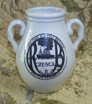 Vintage Cresca Porcelain Ceramic Small Handle Ewer Jug Old Olive Oil Bottle ?