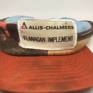 Vintage Allis Chalmers Patch Snapback Trucker Hat Cap 70s VTG Louisville MFG USA 5