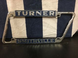 Vintage Metal Tennessee License Plate Frame (turner; Smithville,  Tn)