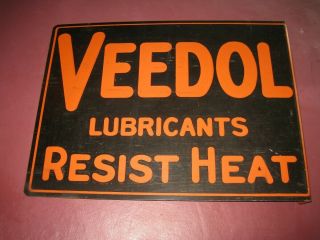 Vintage Veedol Metal Service Station Sign,  C.  1918
