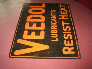 Vintage Veedol Metal Service Station Sign,  c.  1918 2