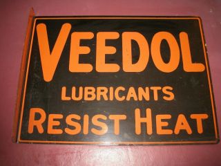 Vintage Veedol Metal Service Station Sign,  c.  1918 5