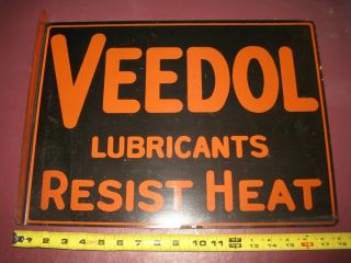 Vintage Veedol Metal Service Station Sign,  c.  1918 8