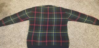 Vtg MEDIUM Ralph Lauren Knit Sweater Golf Bag Flag Stripes 7