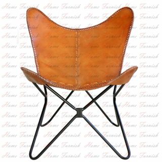 Butterfly Hand Made Chair Brown Leather Arm Chairs Hardoy Knoll Cover Frame