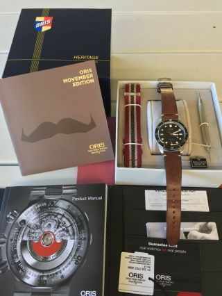 Rare Oris Divers Sixty - Five Movember Edition 40mm - Oris 65 Movember Edition