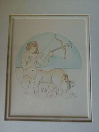 Vintage Art Etching By Salvador Dali Numbered And Signed
