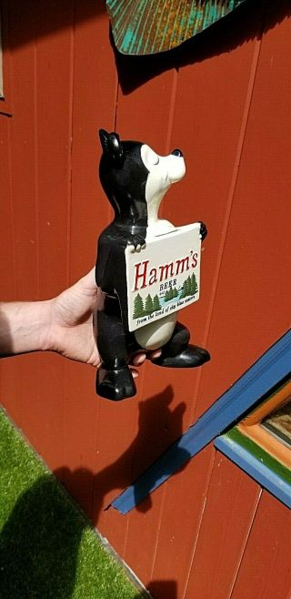 Vintage Hamms Beer Bear Red Wing Stoneware Pottery Bank Sign 12X5.  5 NICE1 3