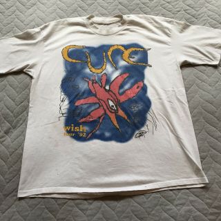 Vintage 90s 1992 The Cure Wish Tour Concert Band Shirt Mens Size Xl White
