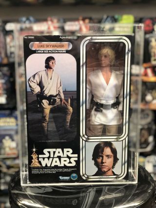Kenner Vintage Star Wars Luke Skywalker Afa 80 Graded 12 " Large Size Figure 1978