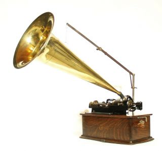 1906 Edison Home Phonograph With Rare,  Type D Repeater & 24 