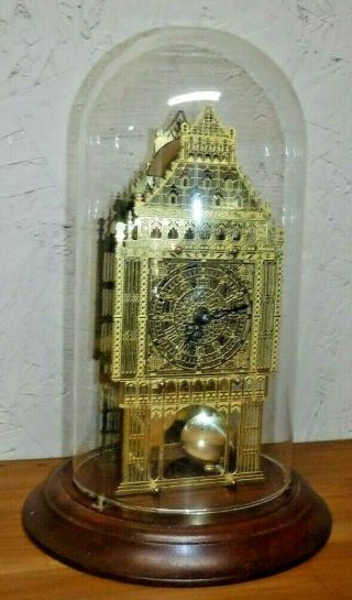 Vintage Hermle Big Ben Brass Cathedral Skeleton Mechanical German Clock
