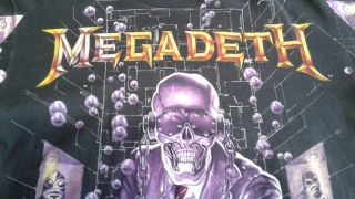 Megadeth 1991 Vintage allover print double sided T Shirt Size (Large) 2