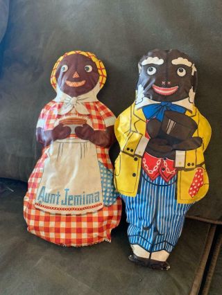 Antique Aunt Jemima And Moses Advertising Dolls