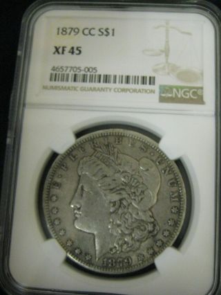 1879 - Cc Morgan Silver Dollar Ngc Certified Xf45 Rare.  Grade.