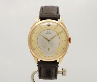 Rare Oversized 18k Rose Gold Vintage Omega Wrist Watch Made In 1946