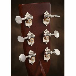Waverly Guitar Tuners With Vintage Oval Knobs,  For Solid Pegheads,  Nickel,  3l/3r