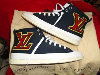 Louis Vuitton Blue Fastball Sneakers Rare Sz 10 Us Great Cond Worn Once