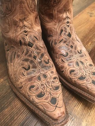 Corral Brand,  Vintage,  Men’s Western/cowboy,  Leather,  10 D,  Worn Once