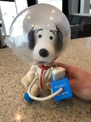 Vintage Snoopy Astronauts 1969 Snoopy Figure In Space Suit Good No Box