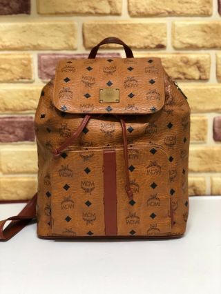 100 Authentic Mcm Cognac Visetos Vintage Germany Backpack