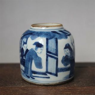 A Chinese Blue And White Porcelain Small Vase Antique