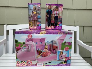 Barbie Pink Passport Glam Glamour Vacation Jet Airplane Plane Dmr53 & Dolls