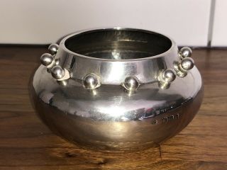 Antique Arts And Crafts Solid Silver Bowl - Ball Design - London 1903
