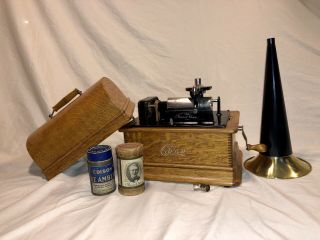 Antique Edison Standard Cylinder Phonograph Plays 2 Or 4 Minute Cylinder.