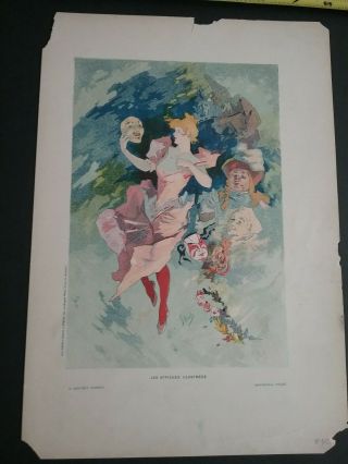 Les Affiches Illustrees By Cheret Vintage Piece 11 1/2 × 8 1/2