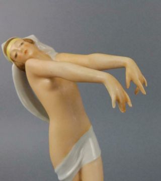 Antique Porcelain German Art Deco figurine of a Nude Dancer by Rosenthal. 10