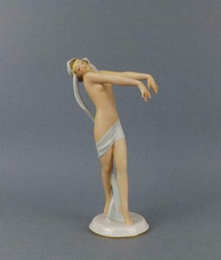 Antique Porcelain German Art Deco Figurine Of A Nude Dancer By Rosenthal.