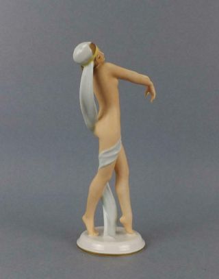 Antique Porcelain German Art Deco figurine of a Nude Dancer by Rosenthal. 3