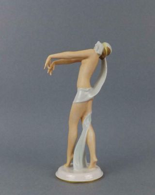 Antique Porcelain German Art Deco figurine of a Nude Dancer by Rosenthal. 5