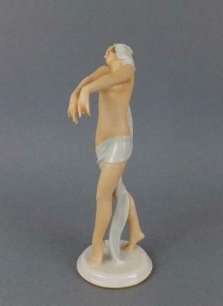 Antique Porcelain German Art Deco figurine of a Nude Dancer by Rosenthal. 6