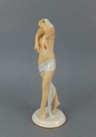 Antique Porcelain German Art Deco figurine of a Nude Dancer by Rosenthal. 7