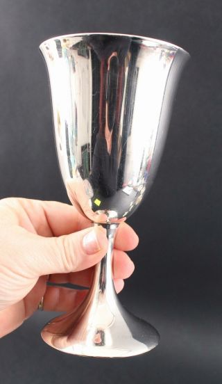 Set of 4 Vintage Sterling Silver Water Wine Goblets,  No Monogram, 4