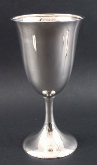 Set of 4 Vintage Sterling Silver Water Wine Goblets,  No Monogram, 5