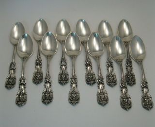 12 Old Reed & Barton Francis I Sterling Silver 5 7/8 " Tea Spoons