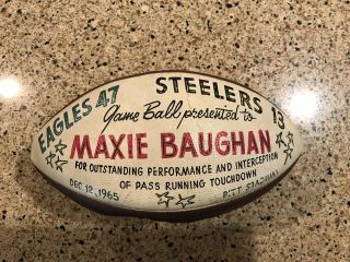 Nfl Game Wilson " The Duke " Football Awarded To Maxie Baughan Rare One Only