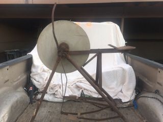 Cool Antique / Vintage Industrial Blacksmith’s Pedal Grinding Wheel