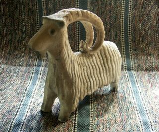 Rare Aldo Londi Bitossi Goat Ram Ibex MCM Decor Italian Ceramic Art Circa 1960 2