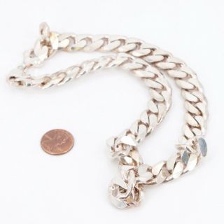Sterling Silver - ITALY 14mm Cuban Link Chain 20.  25 