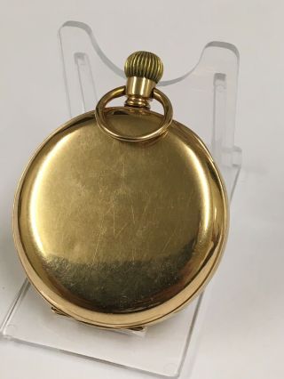 Vintage 9ct Solid Gold JW Benson Pocket Watch 80g 11