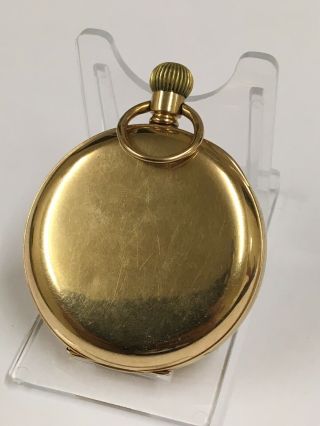 Vintage 9ct Solid Gold JW Benson Pocket Watch 80g 6