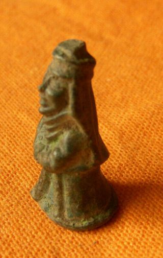 A103.  Medieval Style Bronze Figurine Of Nun