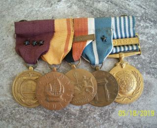 Marine/ Navy Wwii/ Korean War Five Medal Grouping.