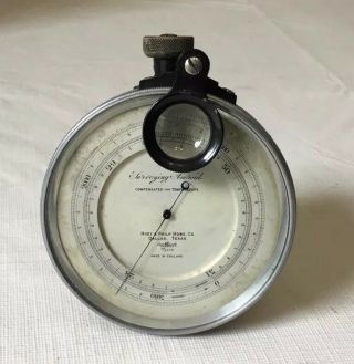 Vintage Surveying Aneroid Tycos England Compensated For Temperature