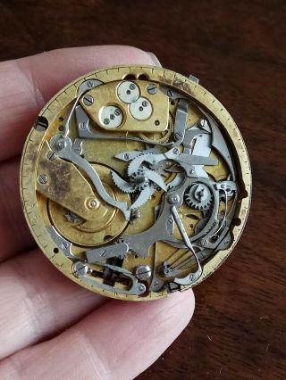 An Antique Minuet Repeating Pocket watch Movement & dial parts 11